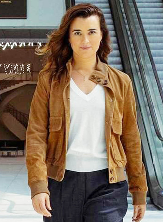 NCIS: Tony & Ziva 2025 Cote de Pablo Brown Suede Jacket