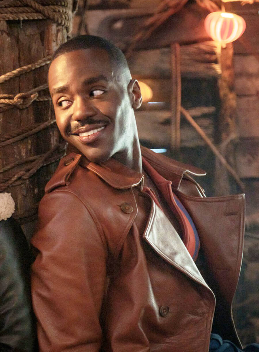 Ncuti Gatwa Doctor Who The Doctor Brown Leather Coat