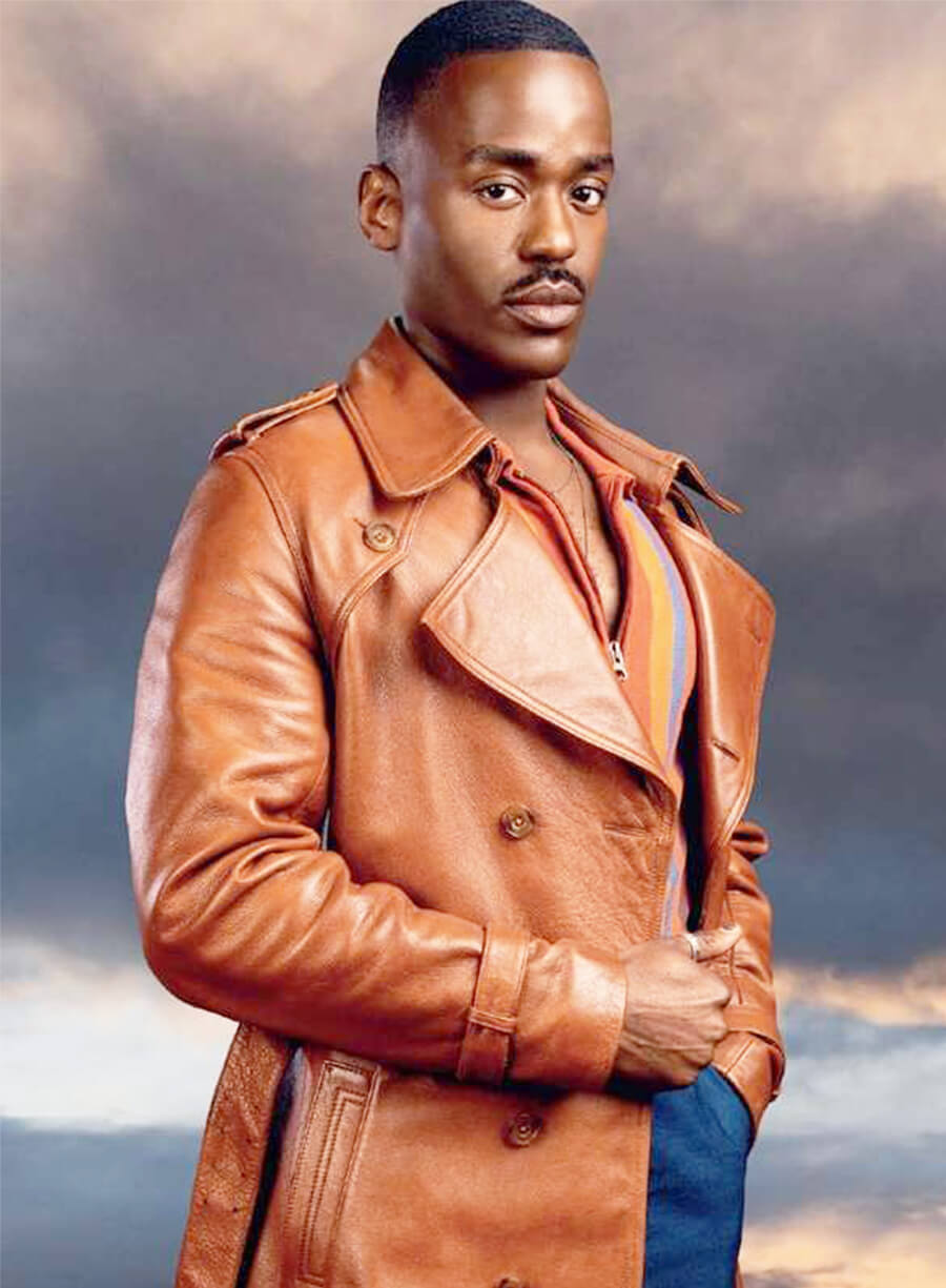 Ncuti Gatwa Doctor Who The Doctor Brown Leather Coat