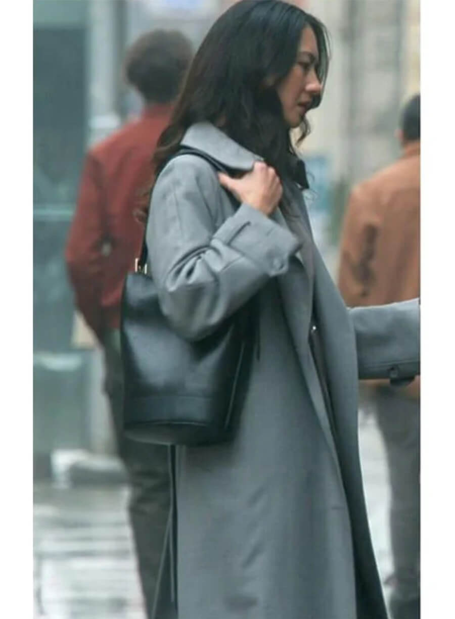 Neagley S01 Renee Birdwhistle Gray Trench Coat
