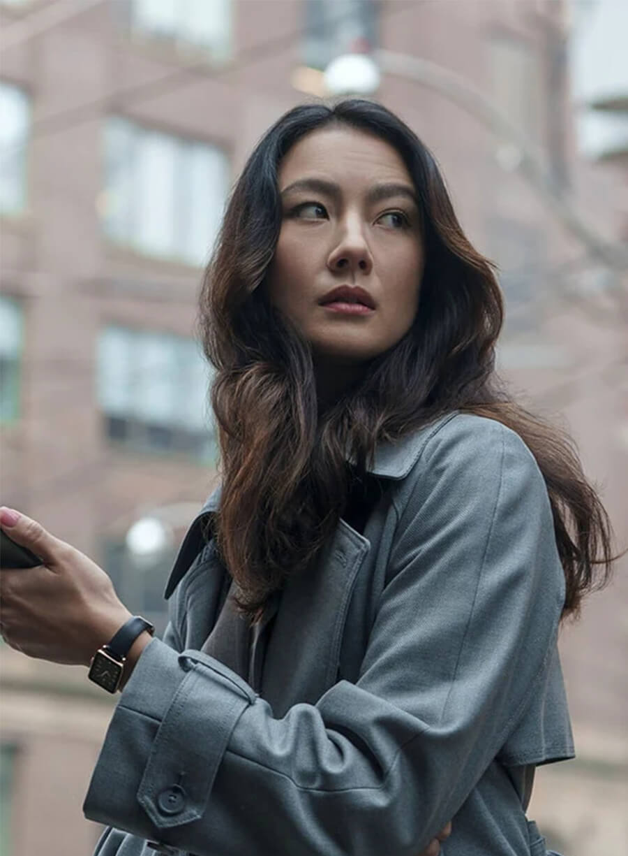 Neagley S01 Renee Birdwhistle Gray Trench Coat
