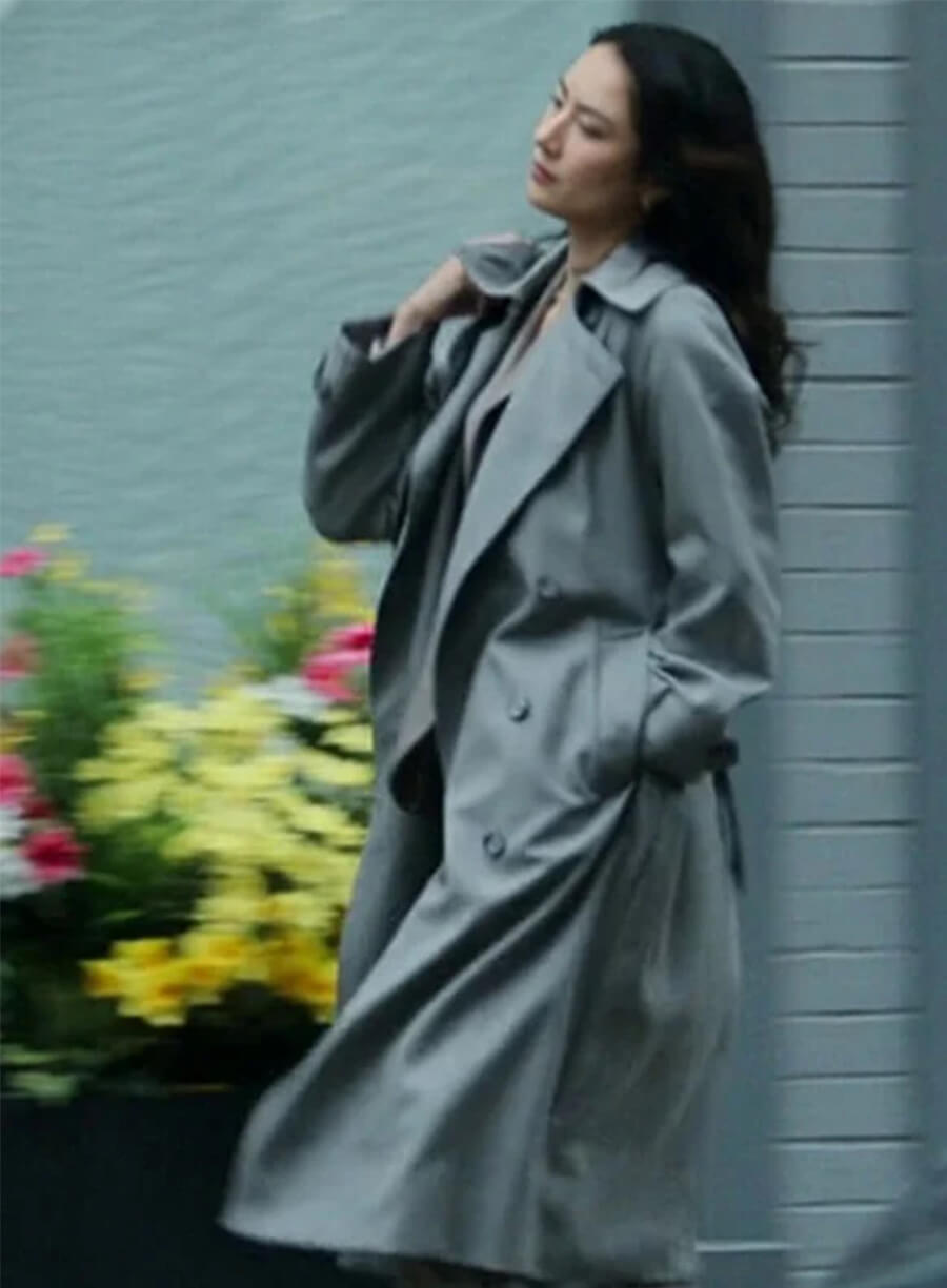 Neagley S01 Renee Birdwhistle Gray Trench Coat