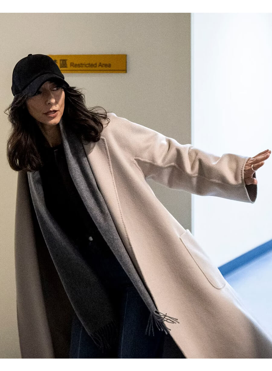 Necar Zadegan CIA 2026 Nikki Reynard Beige Wool Coat