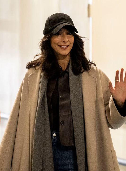 Necar Zadegan CIA 2026 Nikki Reynard Beige Wool Coat