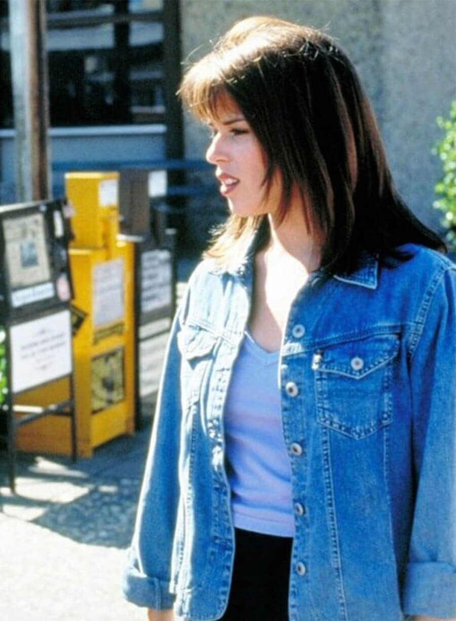 Neve Campbell Scream 1996 Sidney Prescott Blue Denim Jacket