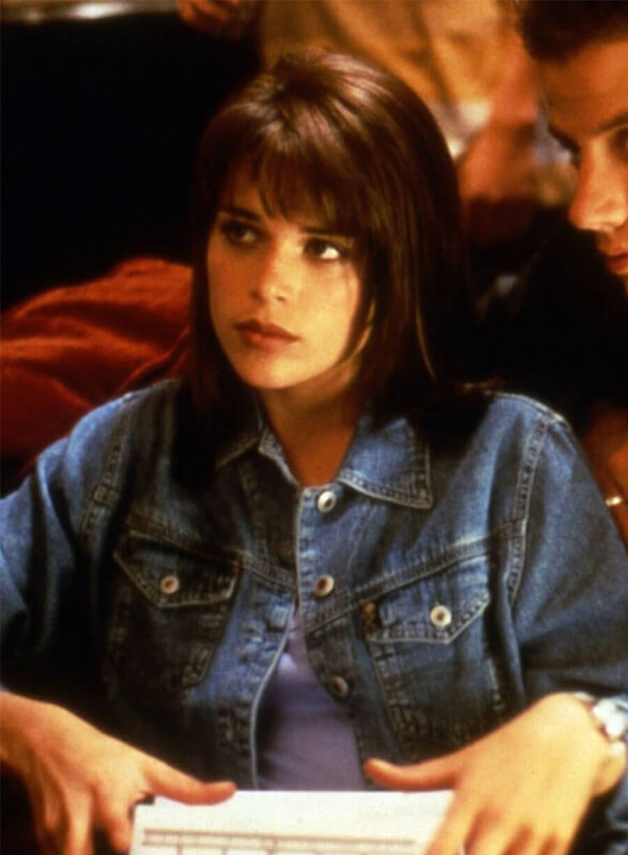 Neve Campbell Scream 1996 Sidney Prescott Blue Denim Jacket