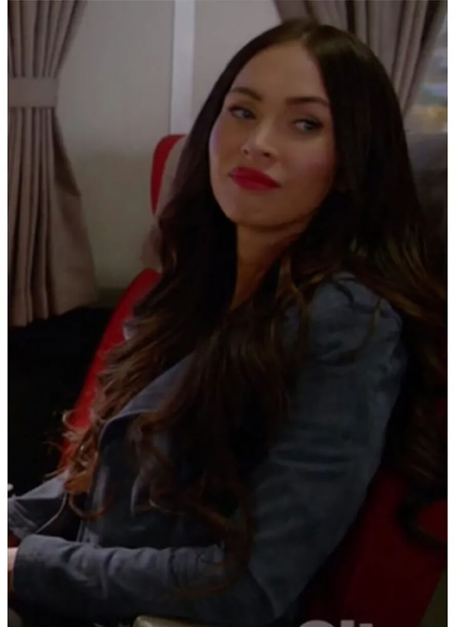 New Girl S06 Megan Fox Reagan Blue Suede Jacket