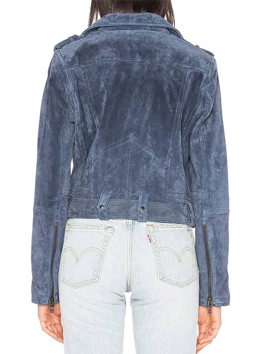 New Girl S06 Megan Fox Reagan Blue Suede Jacket
