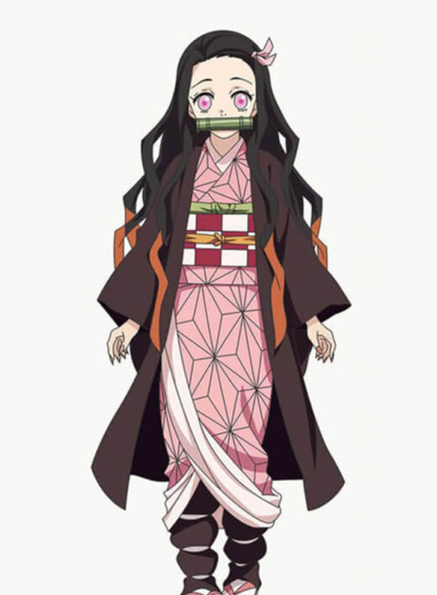 Nezuko Kamado Demon Slayer Brown Coat