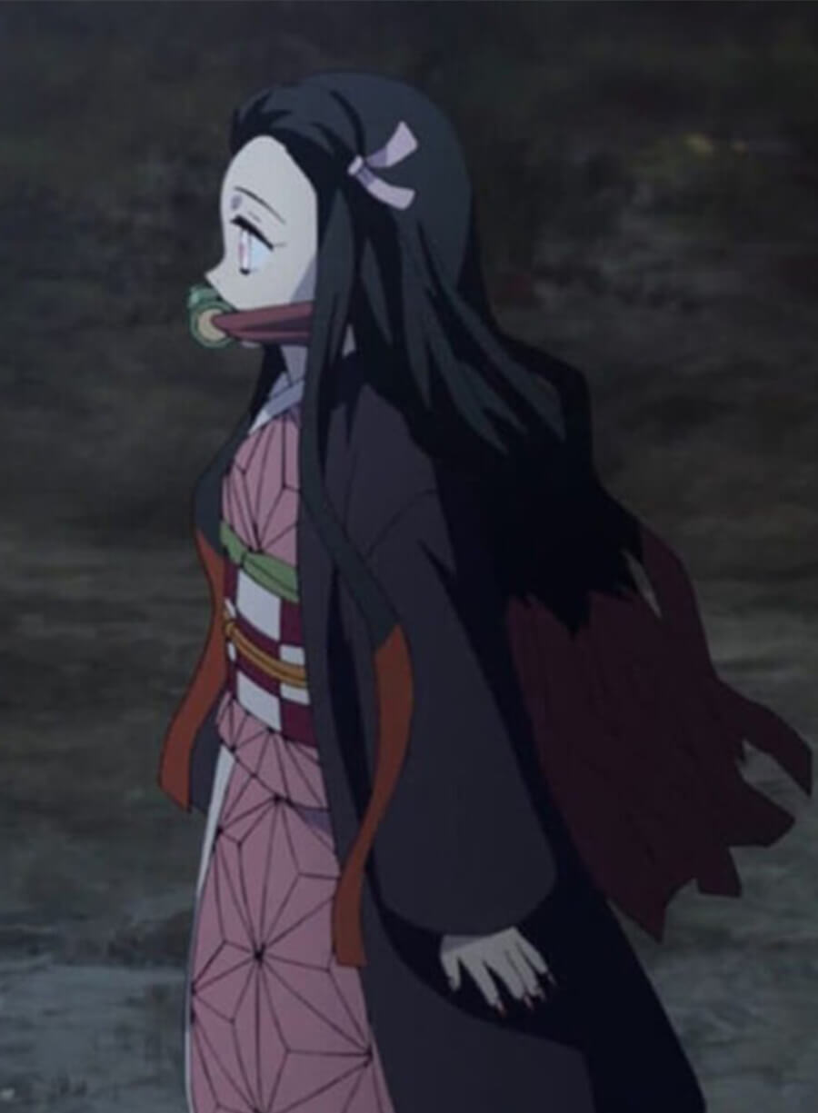 Nezuko Kamado Demon Slayer Brown Coat