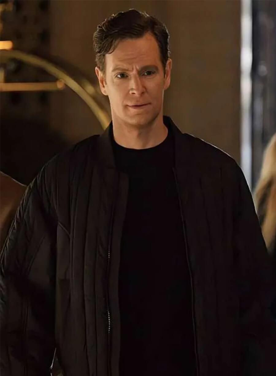 Nick Gehlfuss CIA 2026 Bill Goodman Black Bomber Jacket
