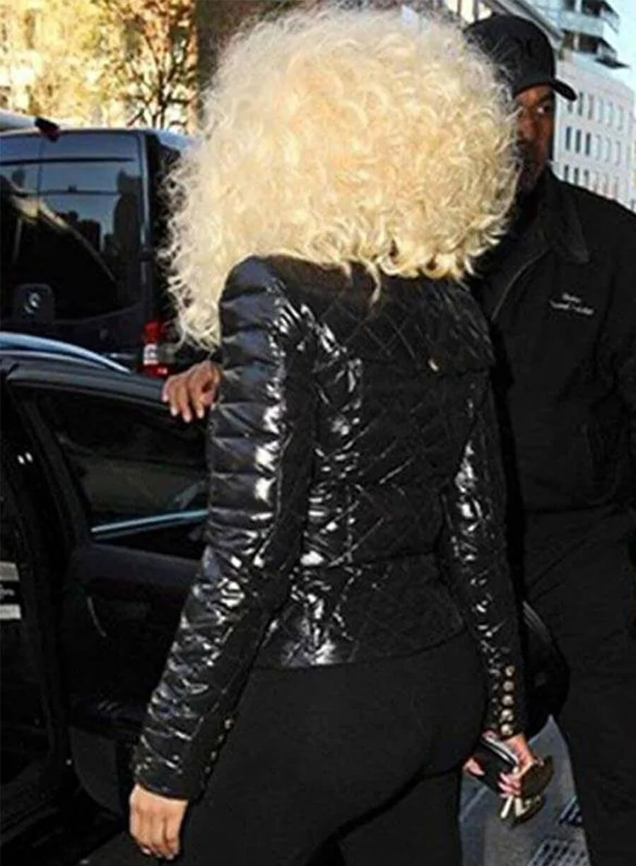 Nicki Minaj Black Quilted Leather Jacket