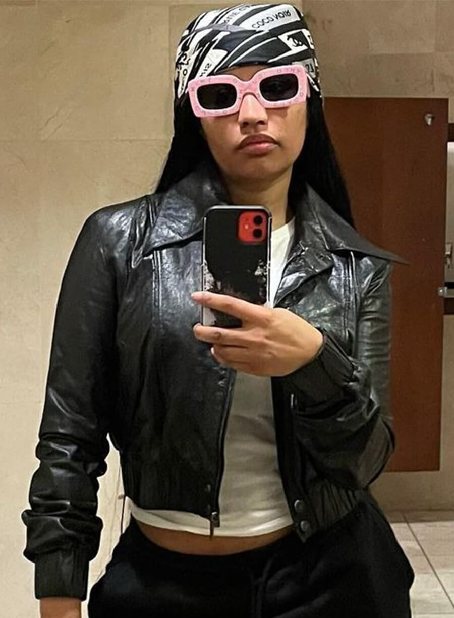Nicki Minaj MTV Music Awards 2023 Black Leather Jacket