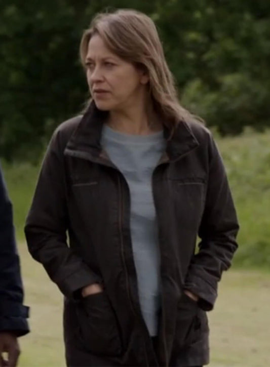 Nicola Walker Unforgotten DCI Cassie Stuart Brown Jacket 