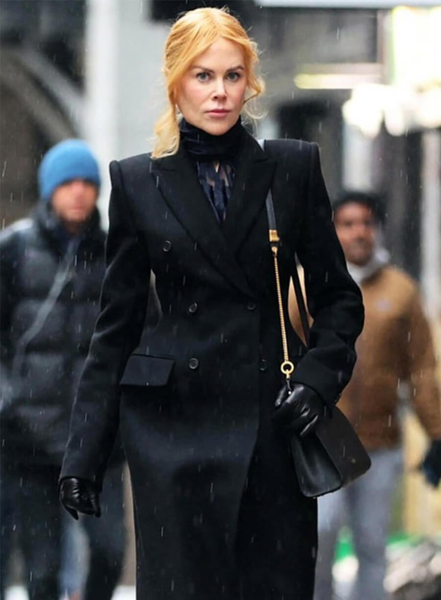Nicole Kidman Babygirl Black Long Wool Coat