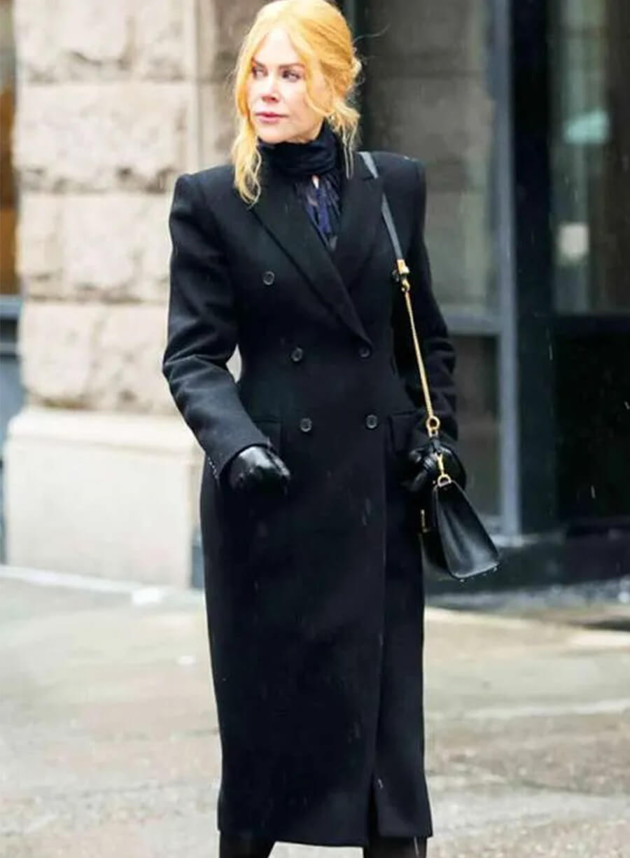 Nicole Kidman Babygirl Black Long Wool Coat