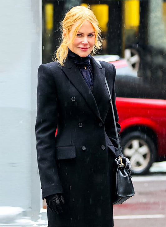 Nicole Kidman Babygirl Black Long Wool Coat