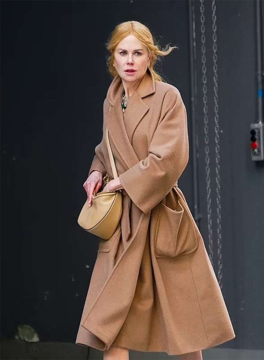 Nicole Kidman Babygirl Romy Brown Wool Coat