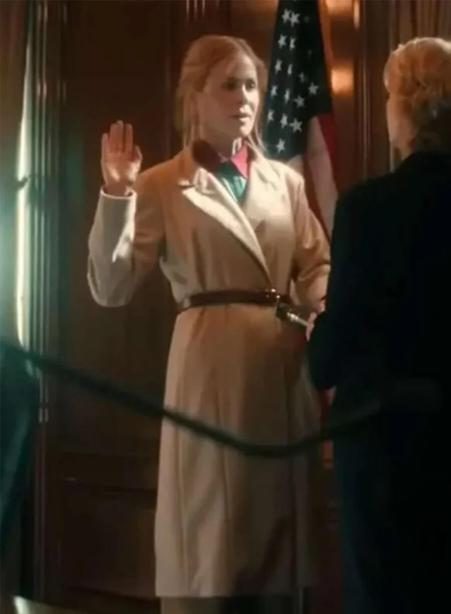Nicole Kidman Scarpetta 2026 Kay Beige Coat 