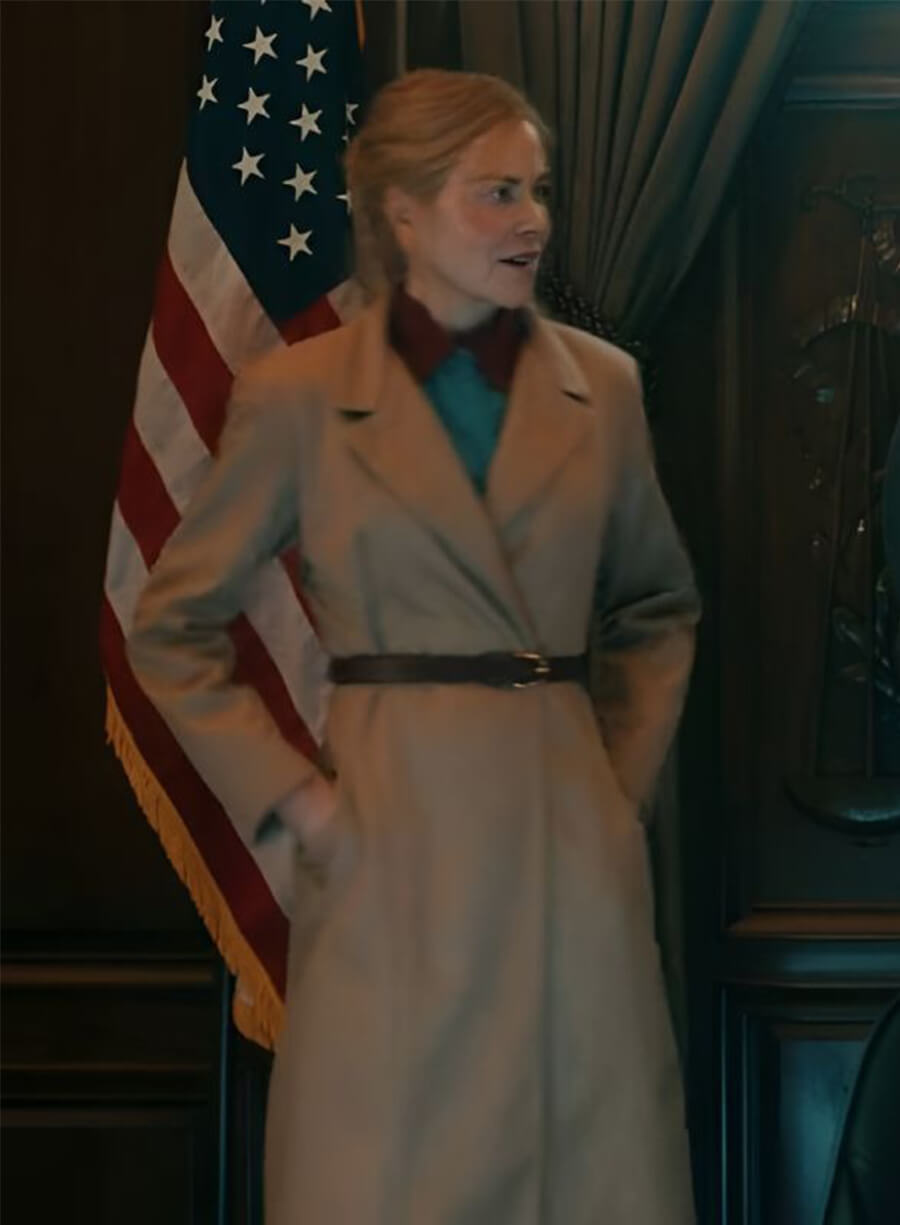 Nicole Kidman Scarpetta 2026 Kay Beige Coat 