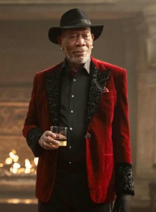 Now You See Me: Now You Don’t 2025 Morgan Freeman Red Blazer