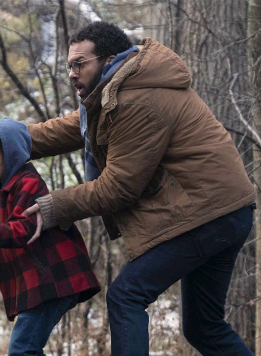 O-T Fagbenle The Handmaid's Tale Brown Hooded Jacket