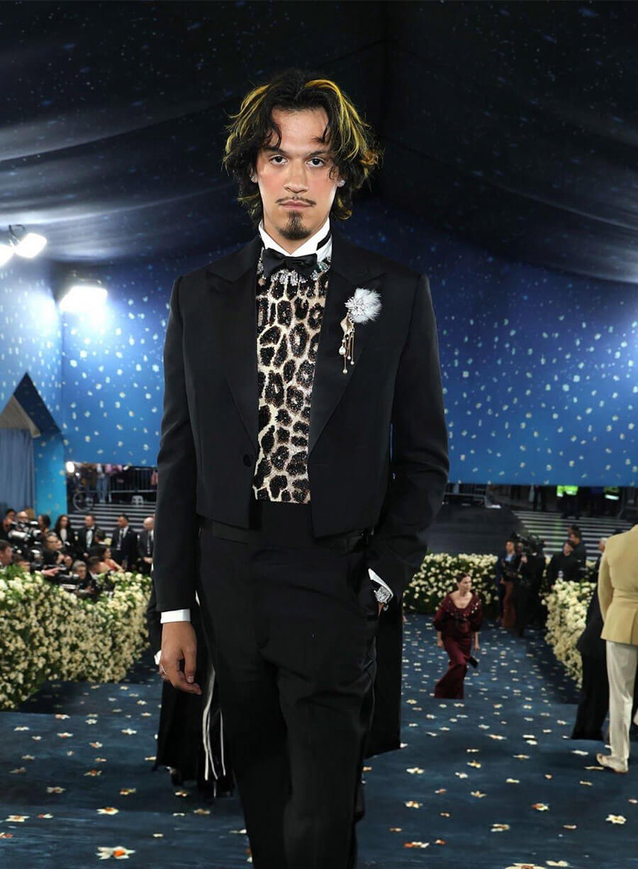 Omar Apollo Met Gala Tail Coat Blazer