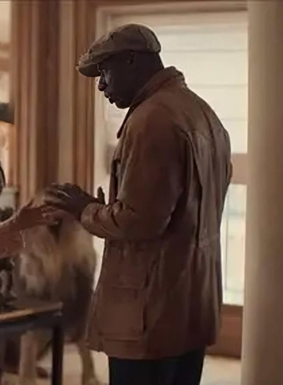 Omar Sy Lupin Assane Diop Brown Leather Jacket