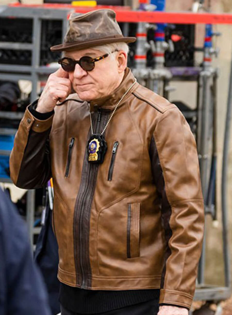 Only Murders in the Building Steve Martin Charles Brown Leather Jacket