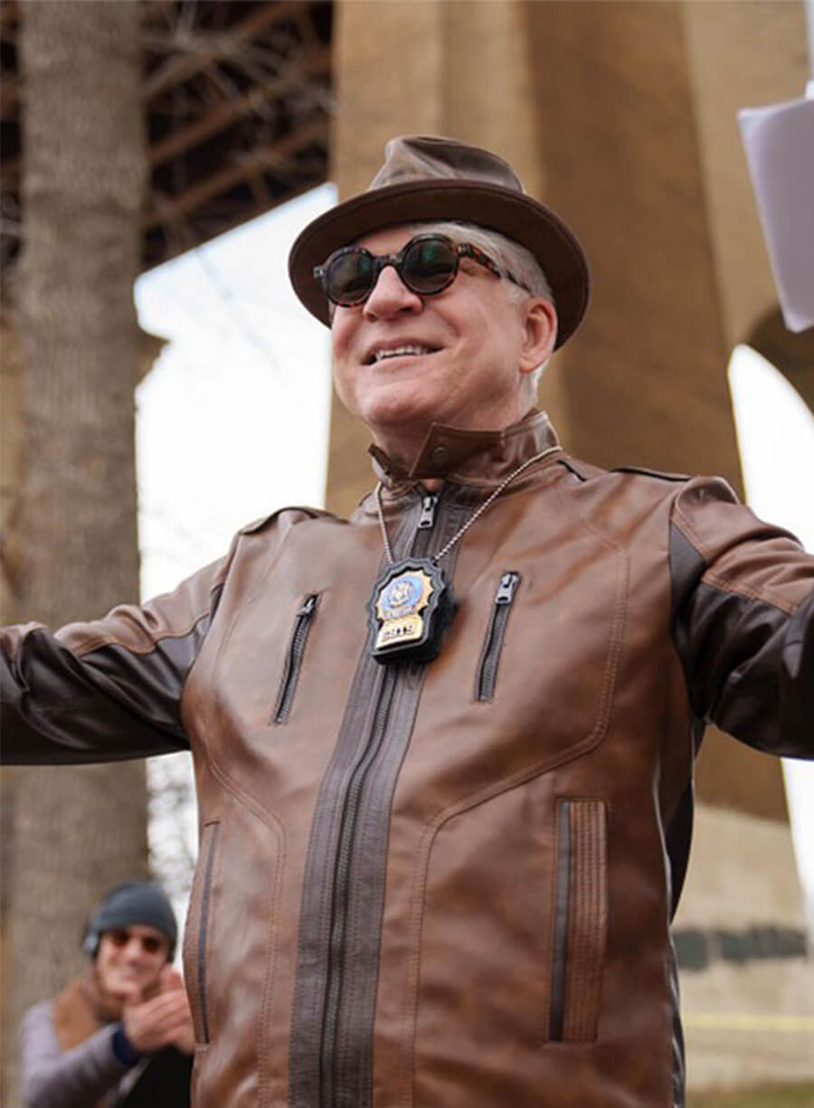 Only Murders in the Building Steve Martin Charles Brown Leather Jacket