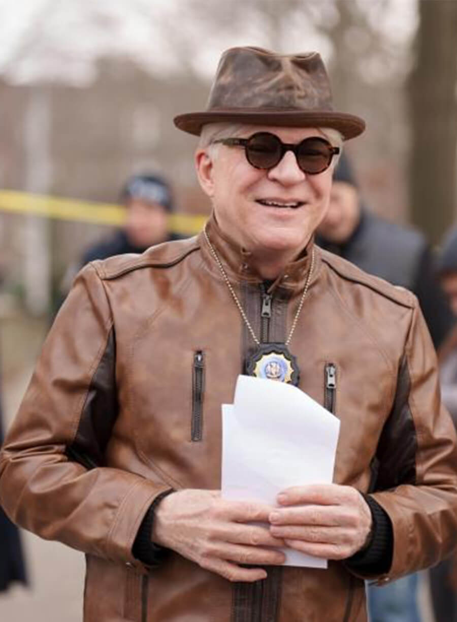 Only Murders in the Building Steve Martin Charles Brown Leather Jacket