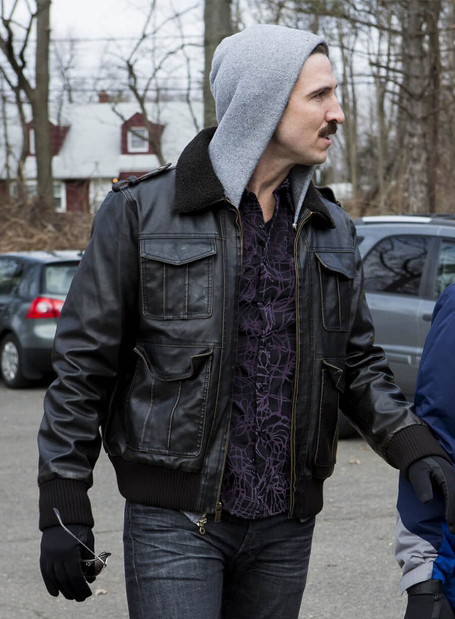 Orange Is the New Black George Ponrstache Leather Jacket