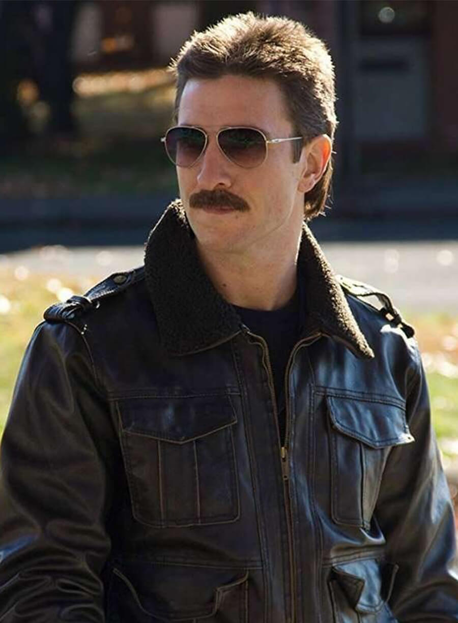 Orange Is the New Black George Ponrstache Leather Jacket