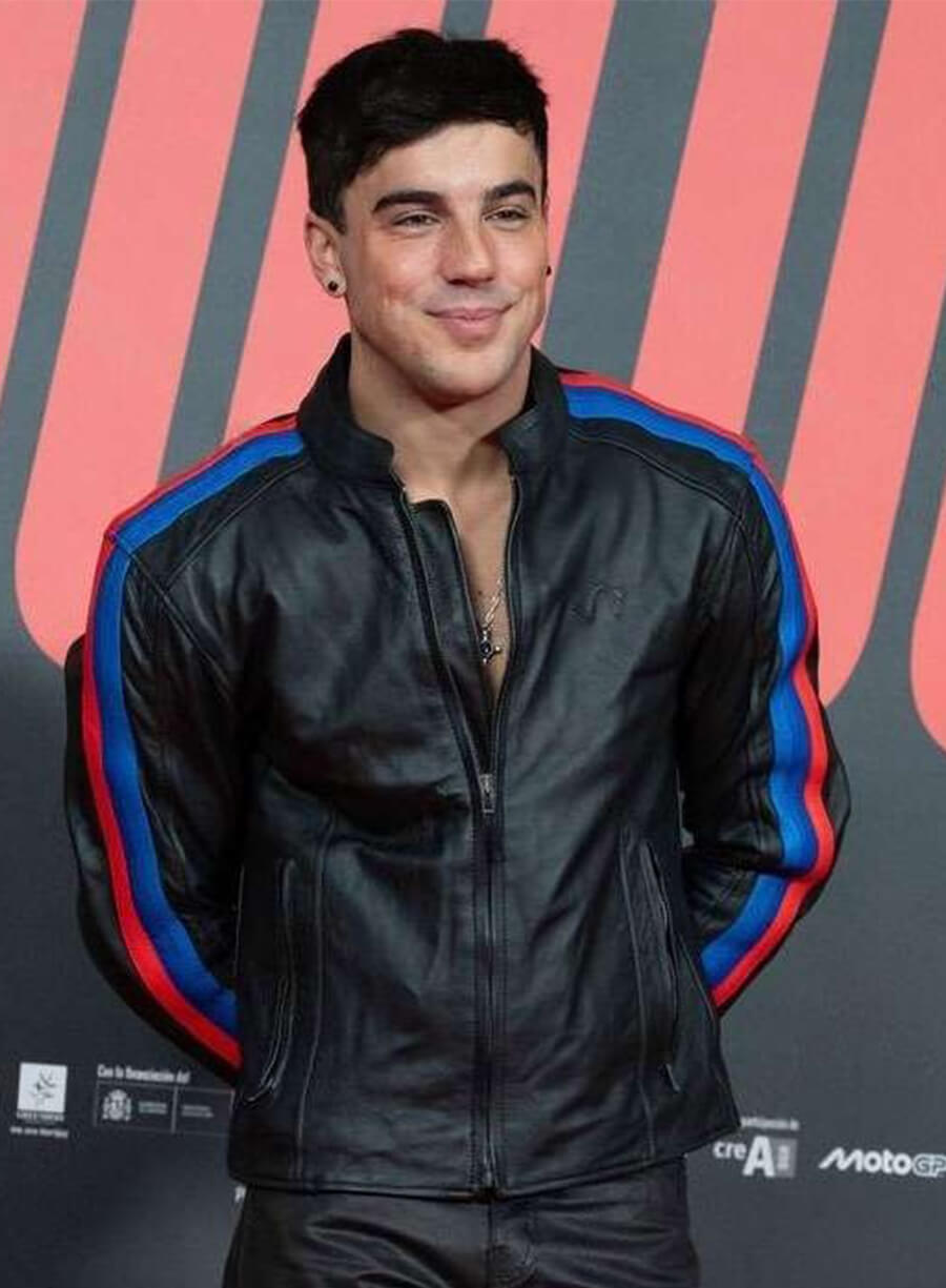 Oscar Casas Idolos 2026 Event Biker Leather Jacket