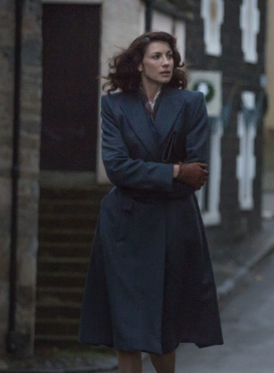 Outlander S01 Claire Fraser Randall Navy Blue Coat