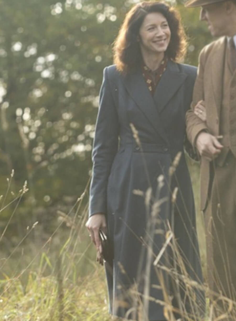 Outlander S01 Claire Fraser Randall Navy Blue Coat