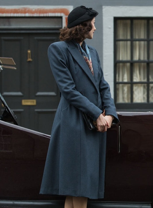 Outlander S01 Claire Fraser Randall Navy Blue Coat