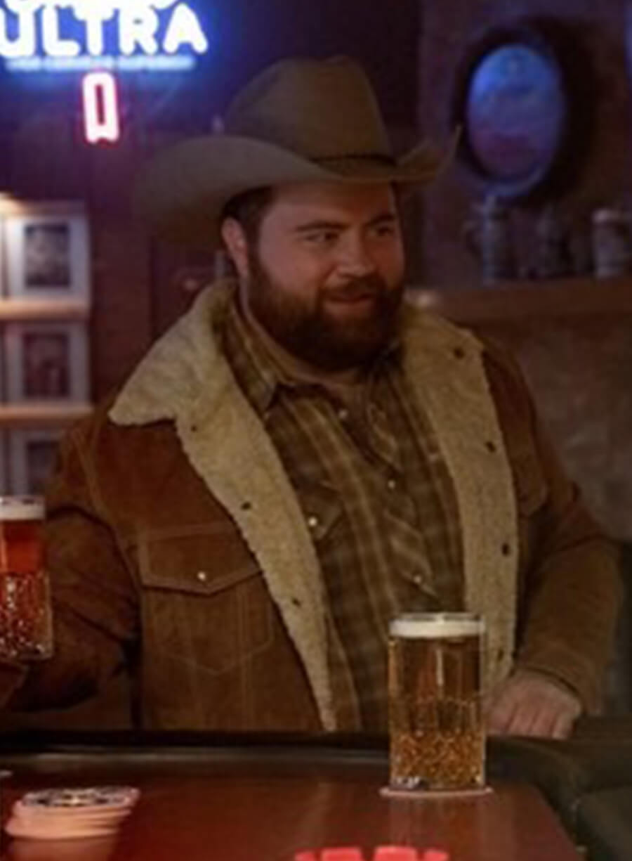 Paul Walter Hauser Americana 2025 Lefty Ledbetter Brown Jacket