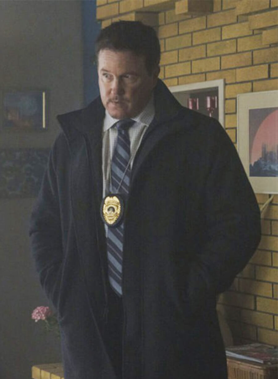 Peacemaker Detective Larry Fitzgibbon Black Wool Coat