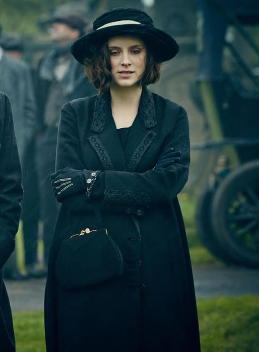  Peaky Blinders Ada Shelby Black Coat