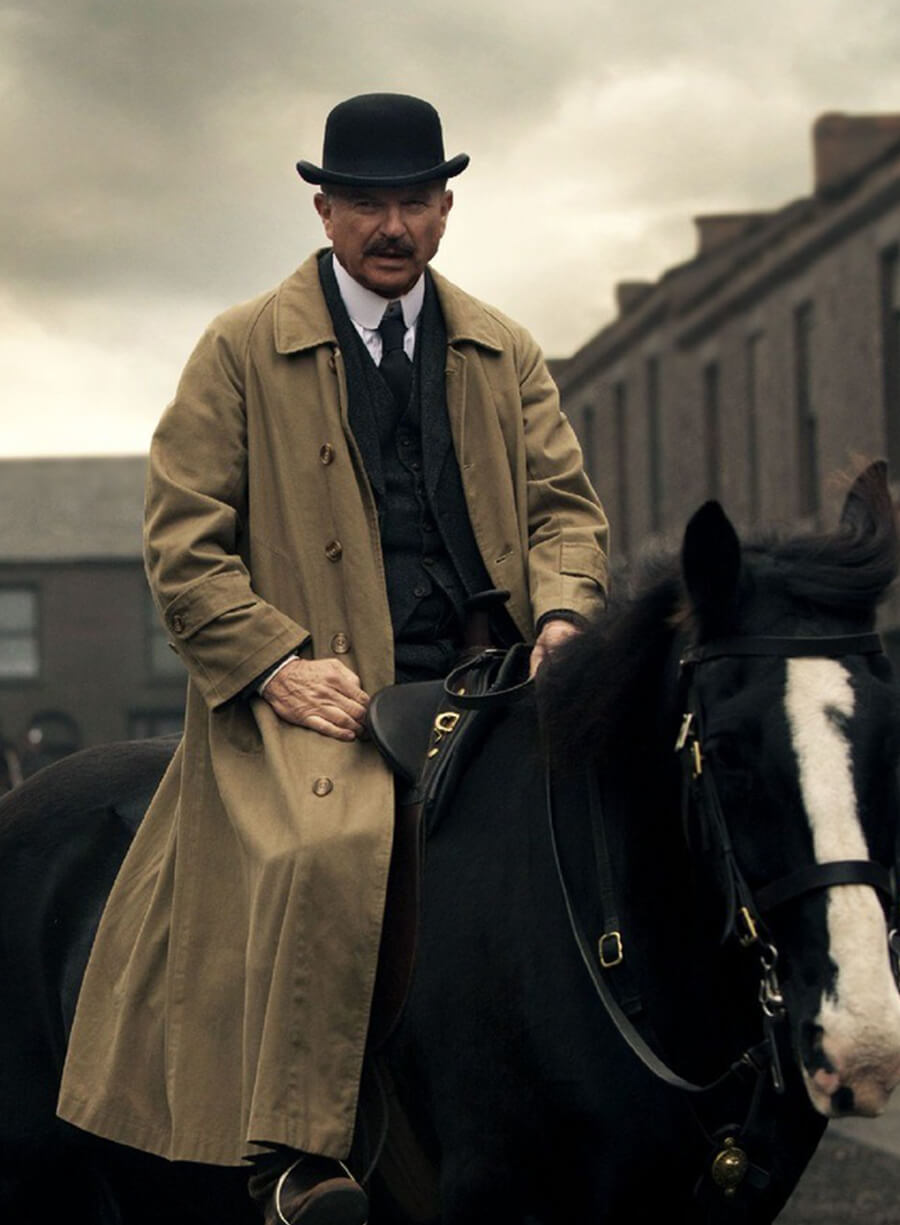 Peaky Blinders Inspector Chester Campbell Beige Coat