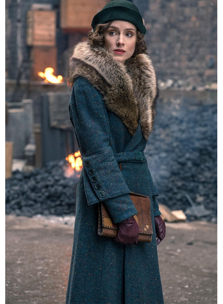 Peaky Blinders S01 Ada Shelby Blue Fur Coat