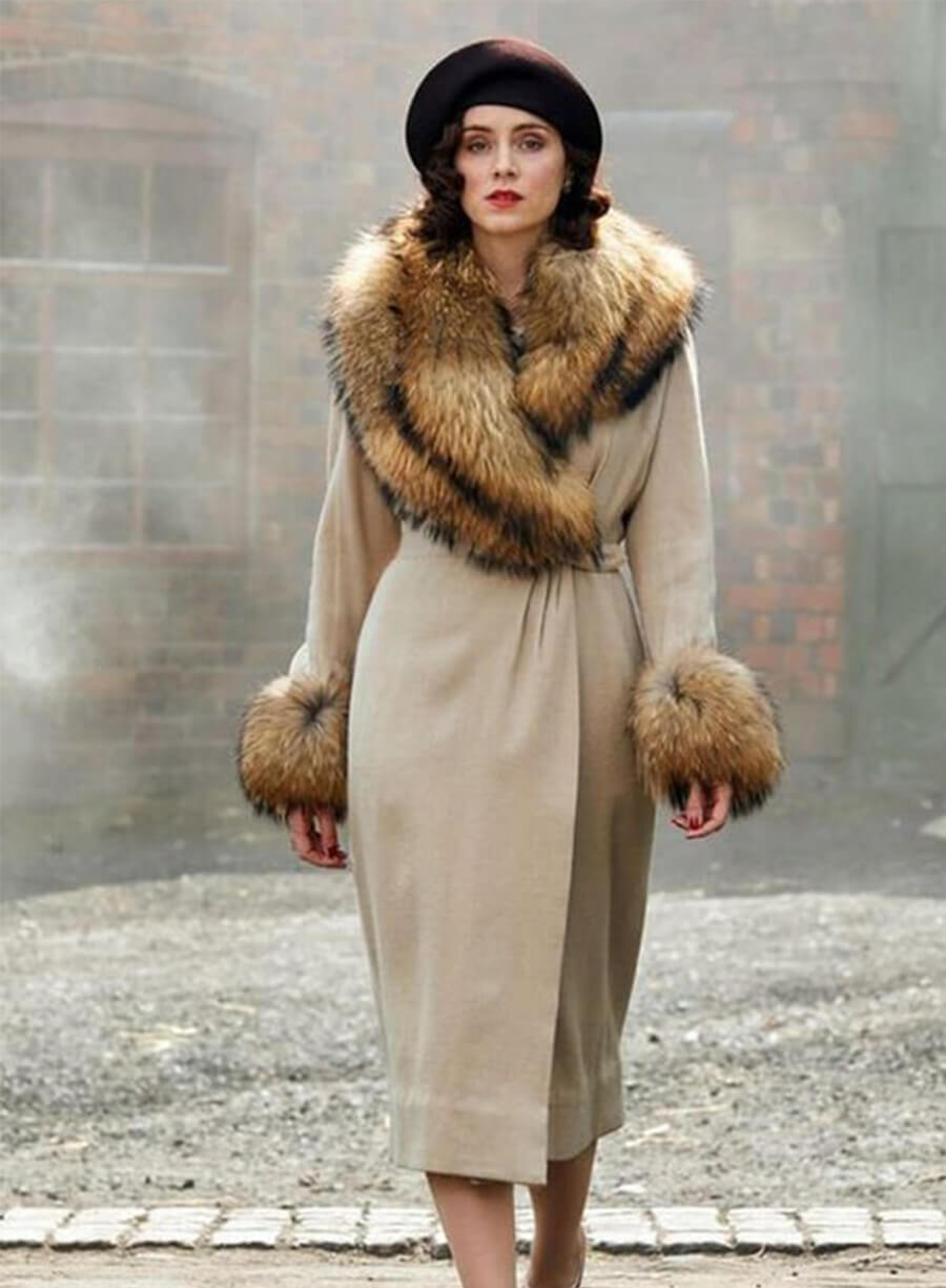 Peaky Blinders S04 Ada Shelby Fur Long Coat