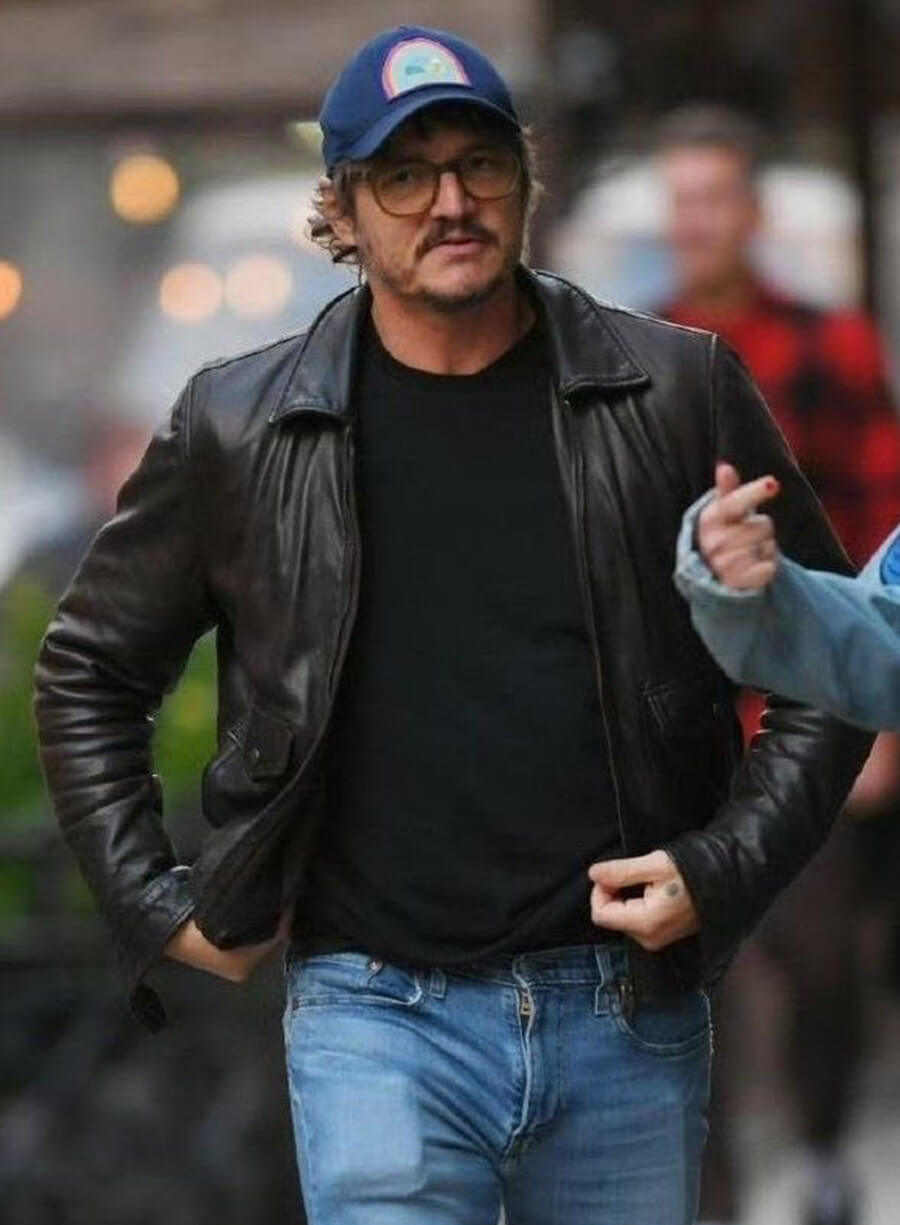 Pedro Pascal Black Leather Jacket