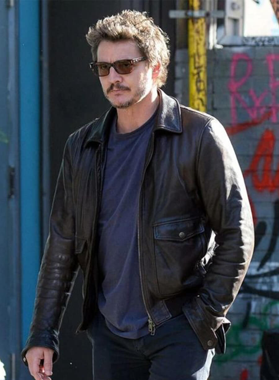 Pedro Pascal Black Leather Jacket