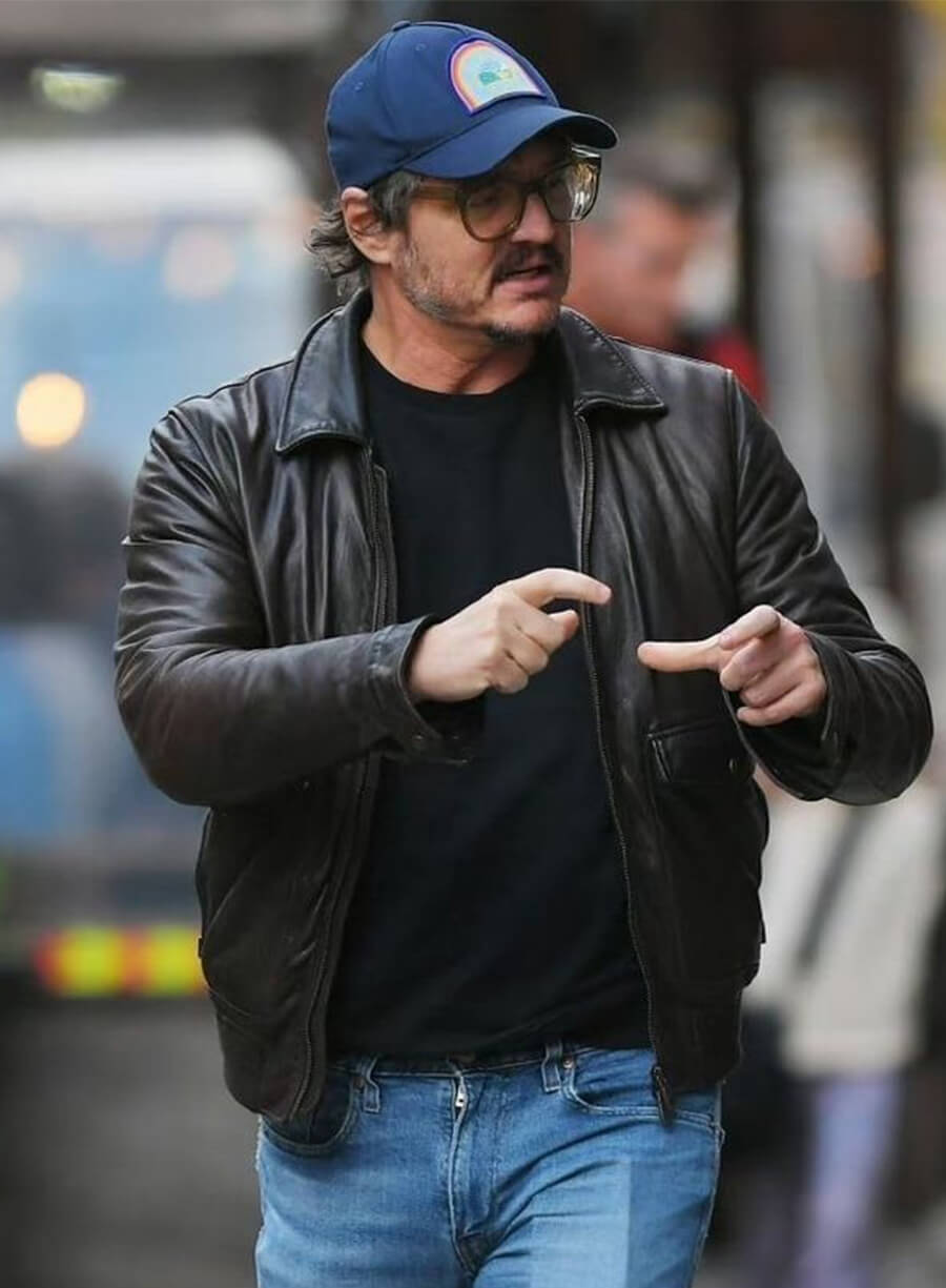 Pedro Pascal Black Leather Jacket