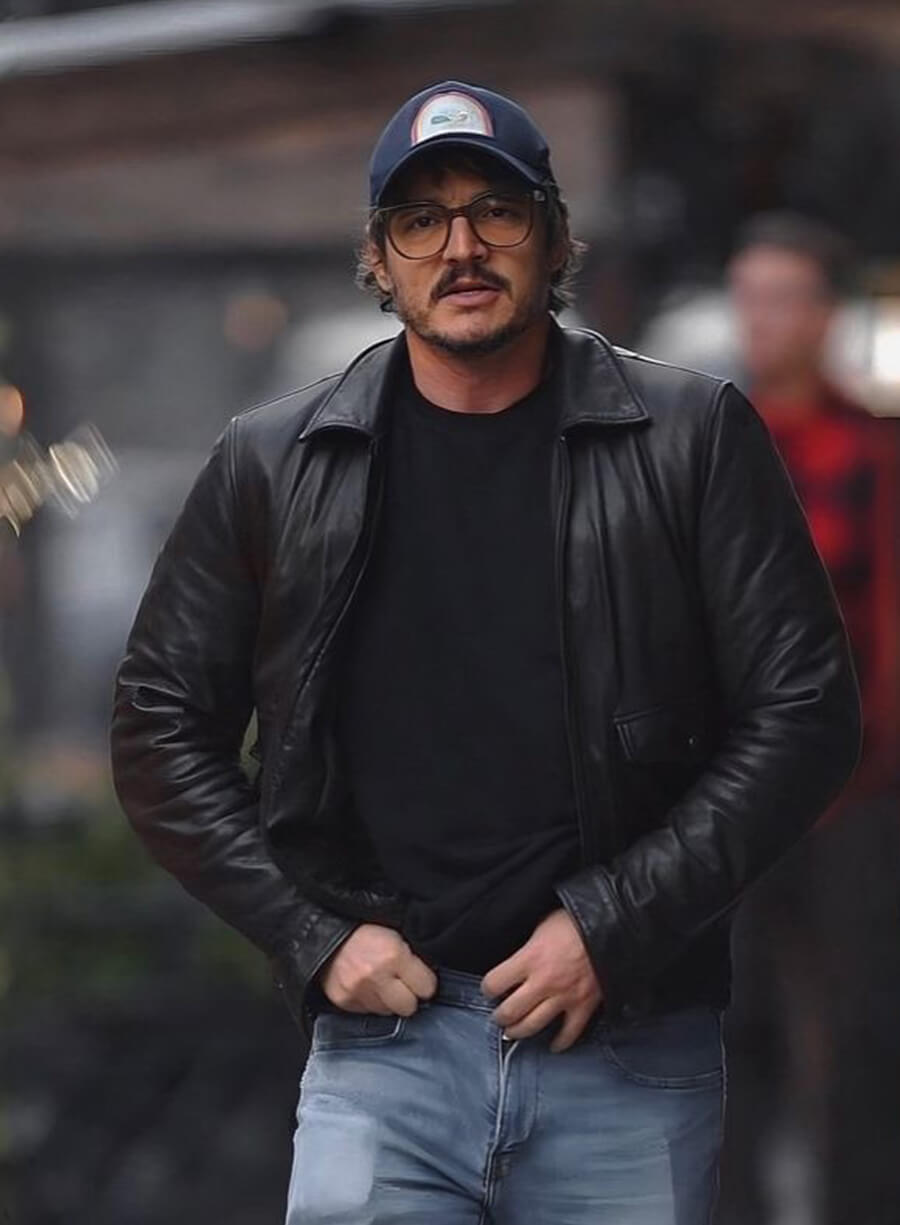 Pedro Pascal Black Leather Jacket