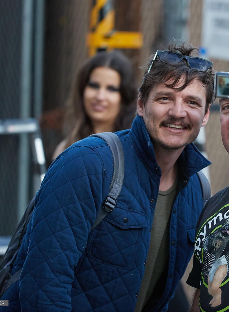 Pedro Pascal Blue Quilted Jacket 