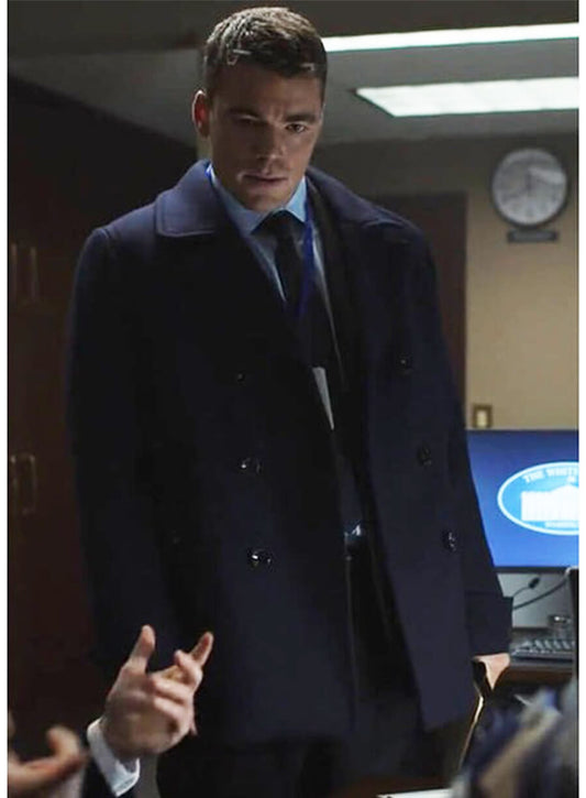 Peter Sutherland The Night Agent Wool Coat