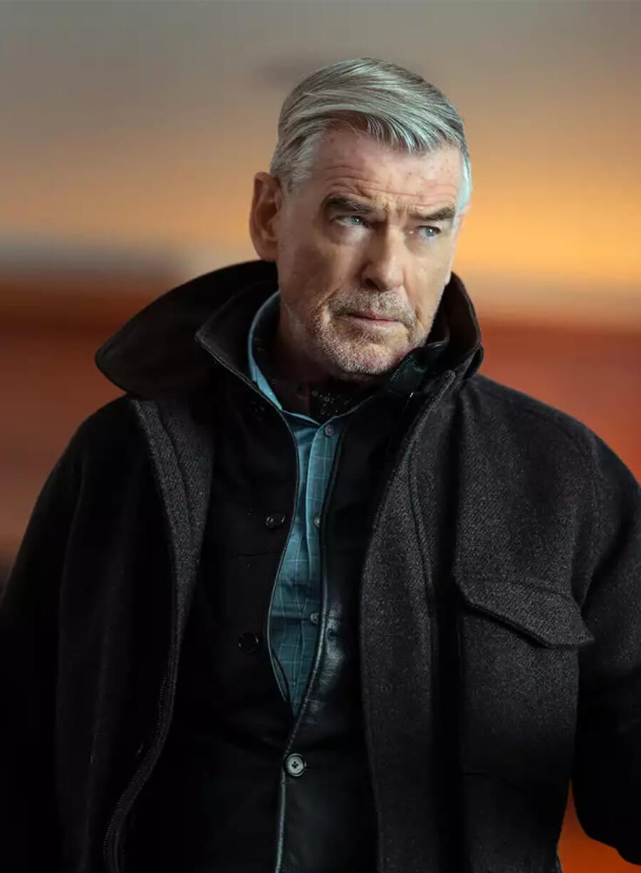Pierce Brosnan MobLand S01 Conrad Harrigan Wool Jacket